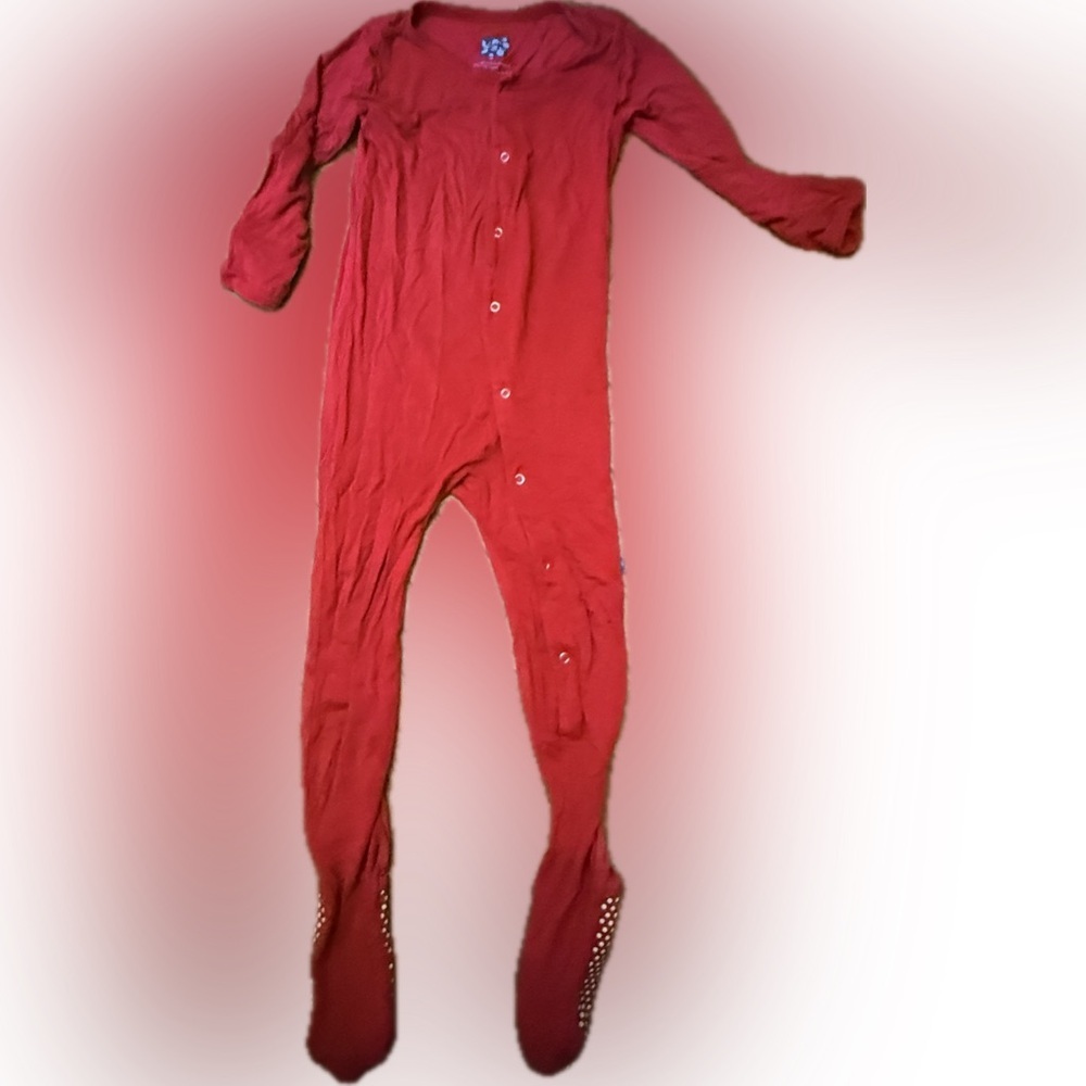 Kickee Pants Red Footy Onesie